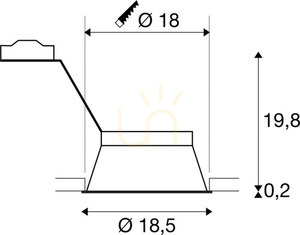 Süllyesztett lámpatest SLV HORN-T fekete acél 75W 230V 113170 5 Süllyesztett lámpatest SLV HORN-T fekete acél 75W 230V 113170 small 5