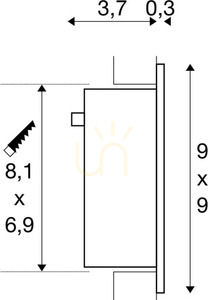 Süllyesztett LED lámpatest SLV FRAME CURVE fehér 1W 3000K 113292 small 3