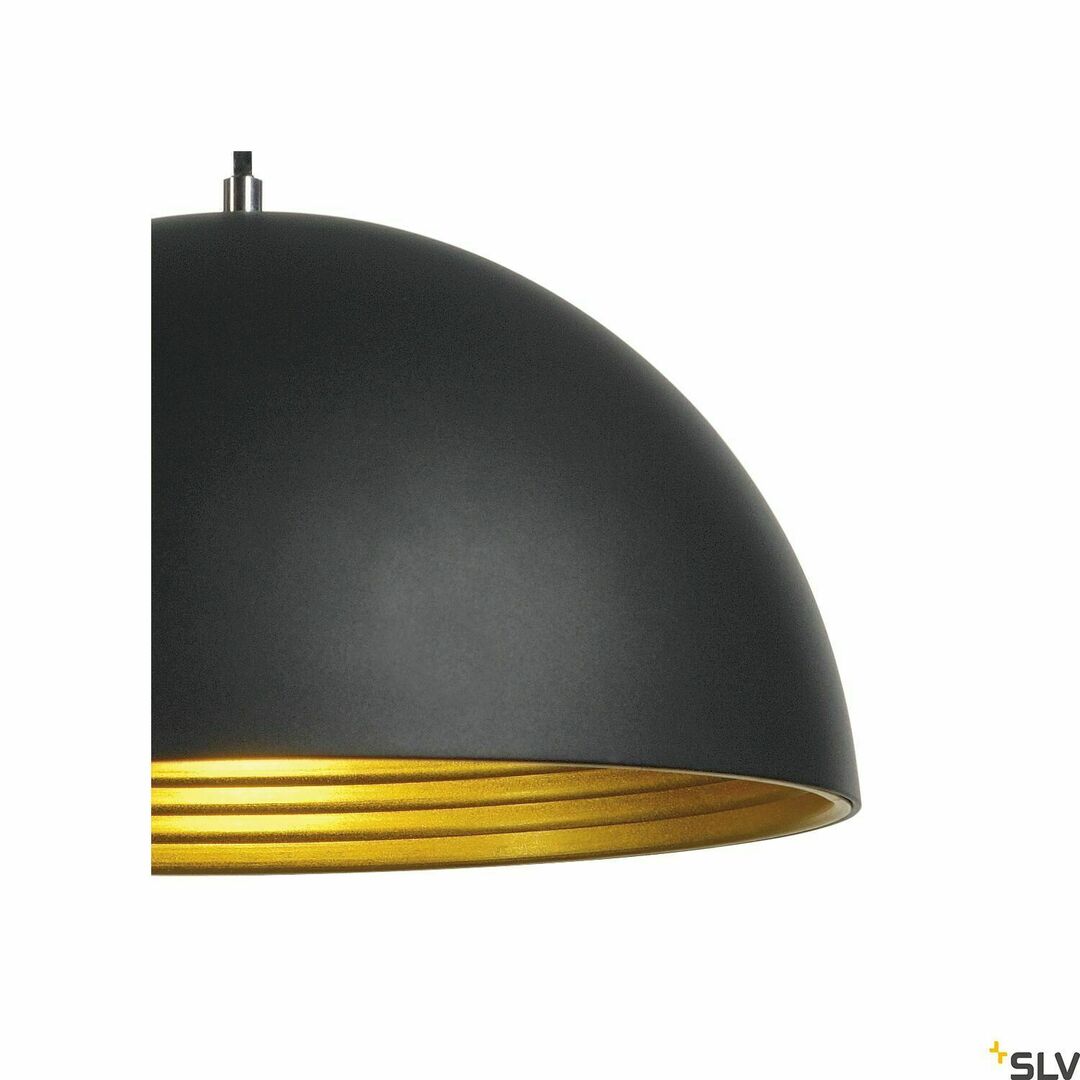 Előnézet Függőlámpa SLV FORCHINI M PD-2 fekete-arany 40 cm E27 40W 155910 Függőlámpa SLV FORCHINI M PD-2 fekete-arany 40 cm E27 40W 155910