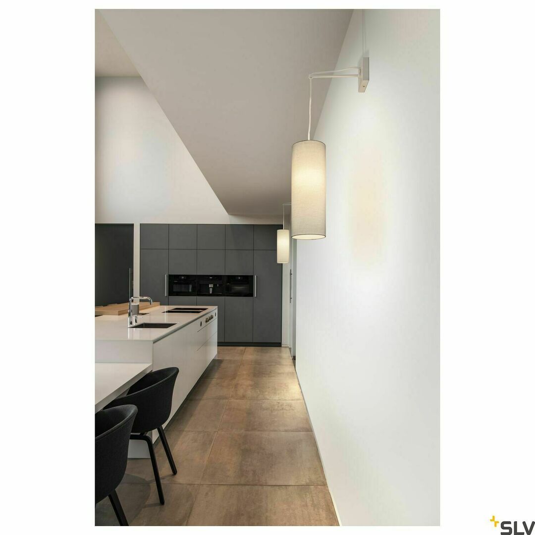 Kijelző Lámpaernyő SLV FENDA fehér 15x40 cm 156141 Lámpaernyő SLV FENDA fehér 15x40 cm 156141
