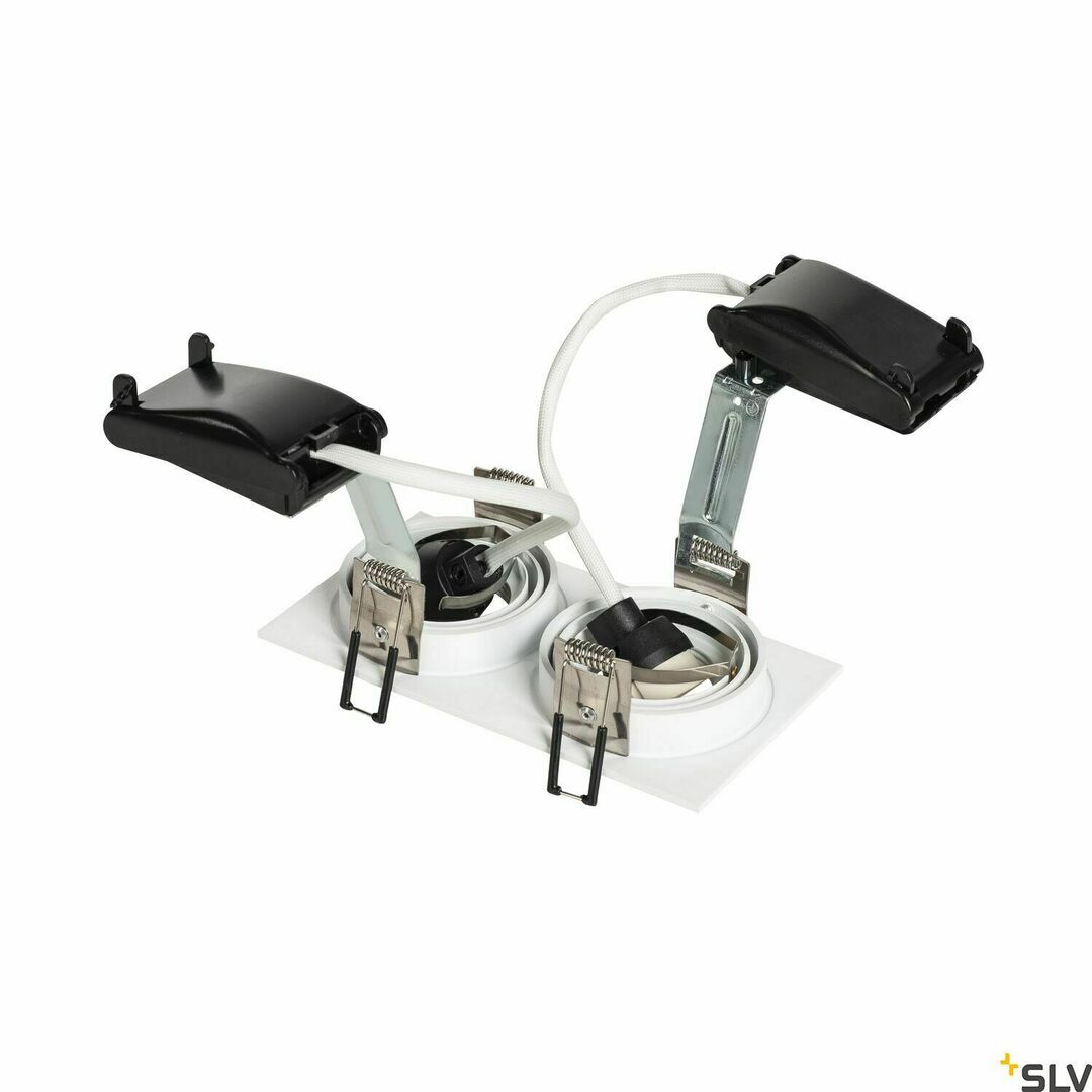 Kilátás Süllyesztett lámpatest SLV NEW TRIA 2 fehér GU10 2x50W 230V 113512 Süllyesztett lámpatest SLV NEW TRIA 2 fehér GU10 2x50W 230V 113512