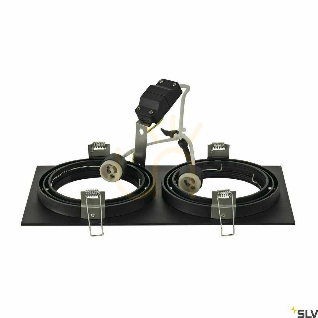 Kilátás Süllyesztett lámpatest SLV NEW TRIA 2 ES111 fekete 75W 230V 113840 Süllyesztett lámpatest SLV NEW TRIA 2 ES111 fekete 75W 230V 113840