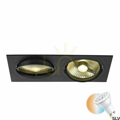 Jelölje be Süllyesztett lámpatest SLV NEW TRIA 2 ES111 fekete 75W 230V 113840