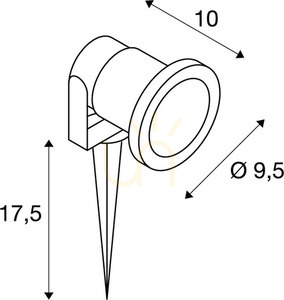 Kültéri spotlámpa SLV NAUTILUS SPIKE szürke alumínium IP65 35W 227418 small 4