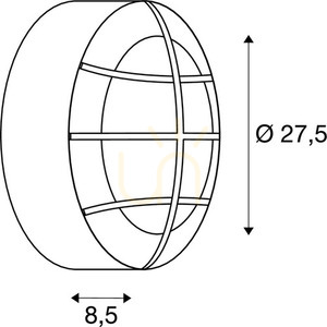 Kültéri fali lámpa SLV BULAN GRID antracit 27,5 cm IP55 229085 small 5