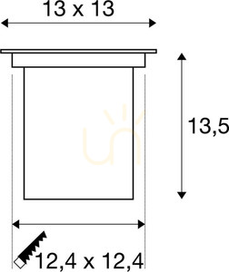 Kültéri beépíthető lámpa SLV DASAR SQUARE GU10 rozsdamentes acél IP67 229374 5 Kültéri beépíthető lámpa SLV DASAR SQUARE GU10 rozsdamentes acél IP67 229374 small 5