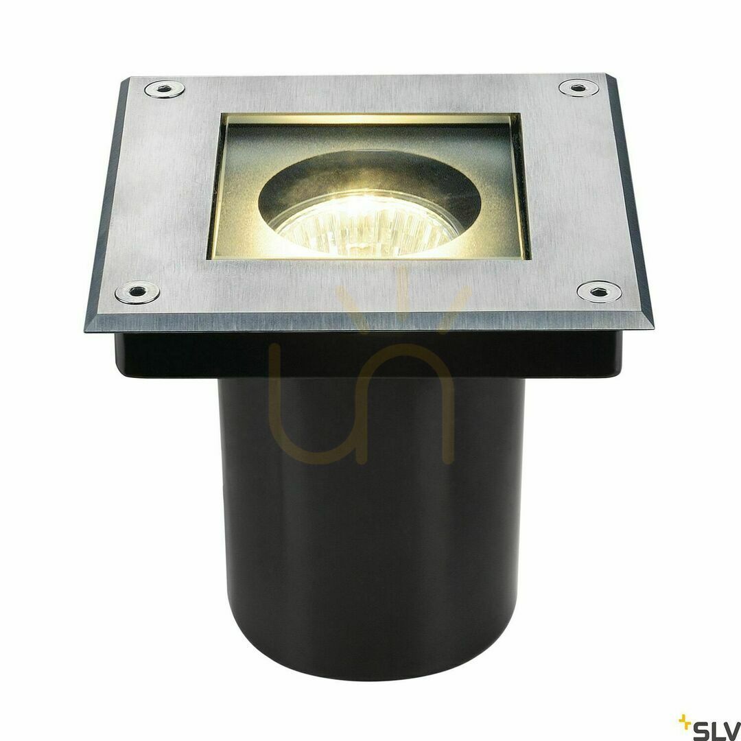 Jelölje be Kültéri beépíthető lámpa SLV DASAR SQUARE GU10 rozsdamentes acél IP67 229374 Kültéri beépíthető lámpa SLV DASAR SQUARE GU10 rozsdamentes acél IP67 229374