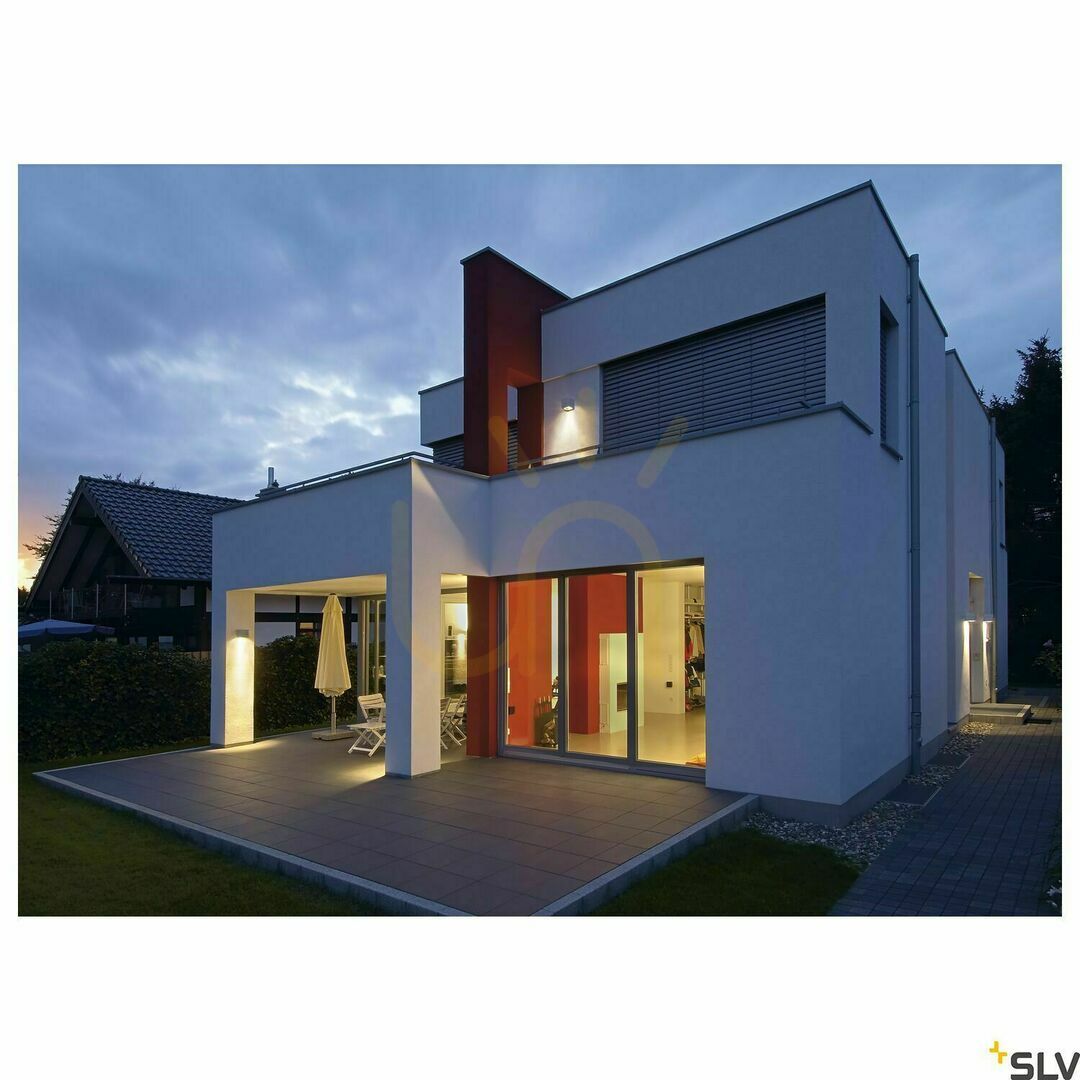 Kilátás Kültéri fali lámpa SLV BIG THEO WALL szürke alumínium üveg IP44 229564 Kültéri fali lámpa SLV BIG THEO WALL szürke alumínium üveg IP44 229564