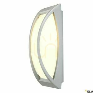 Kültéri fali és mennyezeti lámpa SLV MERIDIAN 2 ezüstszürke E27 IP54 25W 230444 small 0