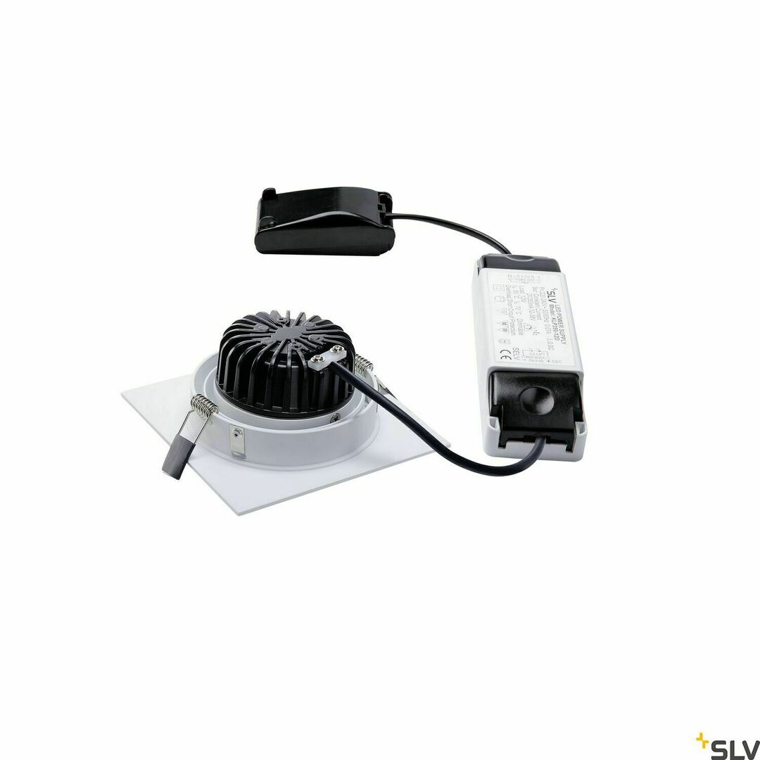 Kilátás Süllyesztett lámpatest SLV New Tria 1 Set fehér 14W 3000K 1120lm IP20 114251 Süllyesztett lámpatest SLV New Tria 1 Set fehér 14W 3000K 1120lm IP20 114251