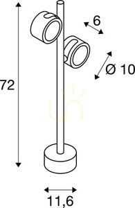 Kültéri állólámpa SLV SITRA SL 360 antracit alumínium IP44 9W 231505 small 2
