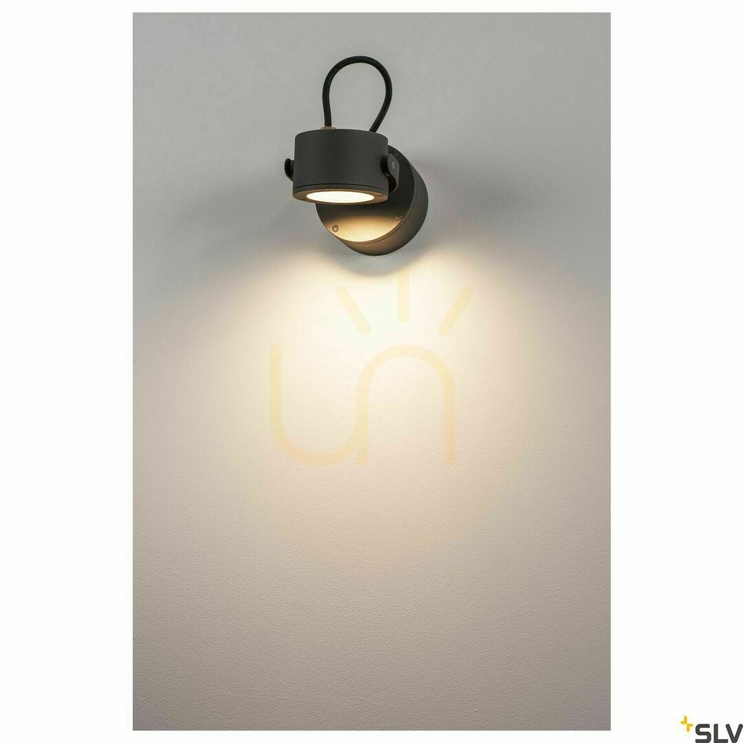 Kilátás Kültéri fali lámpa SLV SITRA 360 WL antracit alumínium IP44 9W 231515 Kültéri fali lámpa SLV SITRA 360 WL antracit alumínium IP44 9W 231515