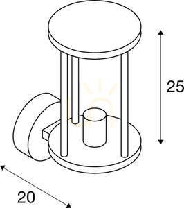 Kerti fali lámpa SLV PHOTONIA antracit alumínium üveg IP55 232045 small 3