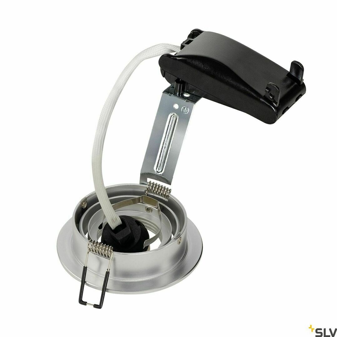 Kilátás Süllyesztett lámpatest SLV New Tria 1 fekete GU10 50W 230V IP20 111360 Süllyesztett lámpatest SLV New Tria 1 fekete GU10 50W 230V IP20 111360