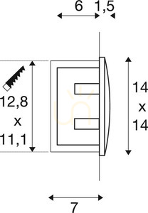 Kültéri süllyesztett fali lámpa SLV DOWNUNDER OUT LED L antracit IP55 233615 small 3