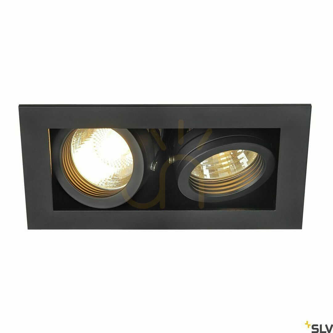 Jelölje be Süllyesztett lámpatest SLV KADUX 2 fekete GU10 50W 230V 115520 Süllyesztett lámpatest SLV KADUX 2 fekete GU10 50W 230V 115520