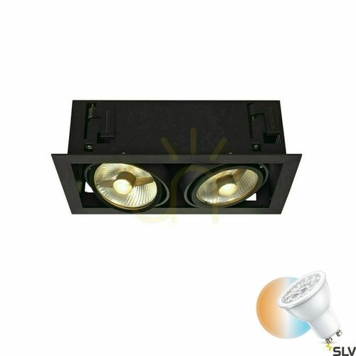 Jelölje be Süllyesztett lámpatest SLV KADUX 2 fekete ES111 75W 230V 115550