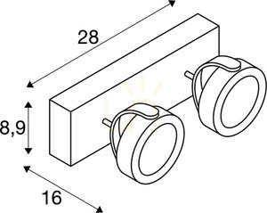 Felületre szerelhető lámpa SLV KALU fekete LED 31W 3000K 2000lm 1000129 3 Felületre szerelhető lámpa SLV KALU fekete LED 31W 3000K 2000lm 1000129 small 3