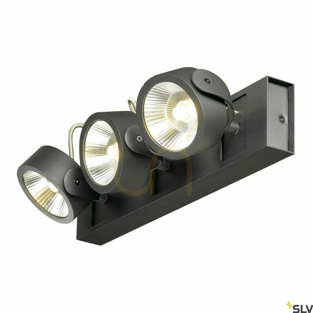 Jelölje be Felületre szerelhető lámpa SLV KALU fekete LED 44W 3000K 3400lm 1000131 Felületre szerelhető lámpa SLV KALU fekete LED 44W 3000K 3400lm 1000131