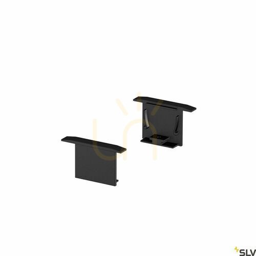 Jelölje be Végzáró kupak SLV GRAZIA 20 süllyesztett profilhoz fekete alumínium 1000558