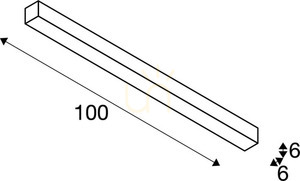 Mennyezeti lámpa SLV Q-LINE CL fekete 46W 4000K 100cm 1000689 small 3
