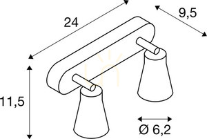 Süllyesztett lámpatest SLV AVO Double fekete acél GU10 50W 1000889 3 Süllyesztett lámpatest SLV AVO Double fekete acél GU10 50W 1000889 small 3