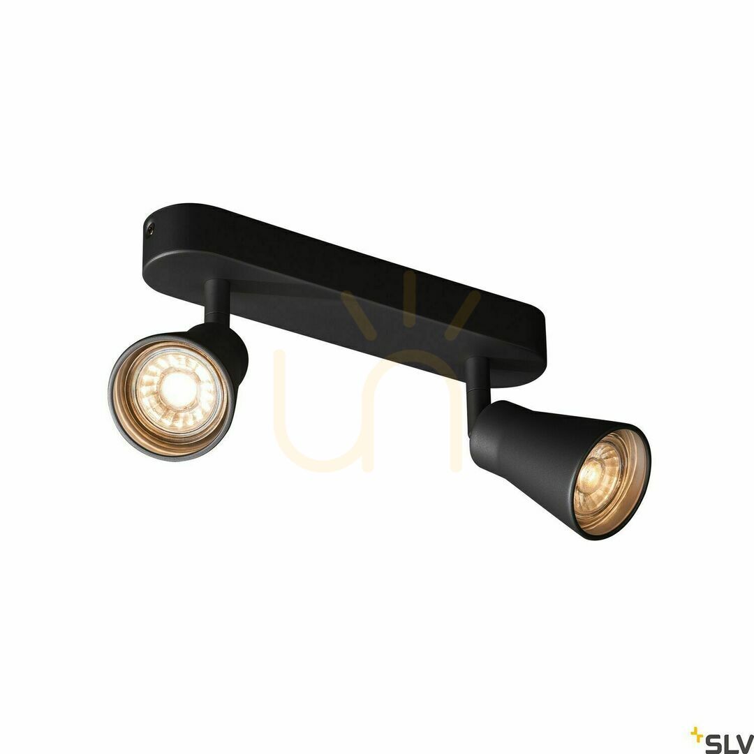 Jelölje be Süllyesztett lámpatest SLV AVO Double fekete acél GU10 50W 1000889 Süllyesztett lámpatest SLV AVO Double fekete acél GU10 50W 1000889