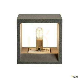 Felületre szerelhető fali lámpa SLV Solid Cube fekete beton G9 25W 1000911 small 1