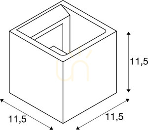 Felületre szerelhető fali lámpa SLV Solid Cube fekete beton G9 25W 1000911 small 5