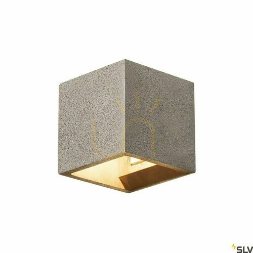 Jelölje be Felületre szerelhető fali lámpa SLV Solid Cube fekete beton G9 25W 1000911