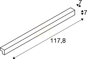 Felületre szerelhető lámpa SLV L-LINE 120 LED fehér 18,5W 3000K IP44 1001303 small 2