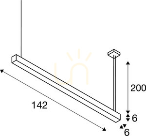 Függőlámpa SLV Q-LINE DALI SINGLE LED fekete 47W 3000K 142 cm 1001309 small 5
