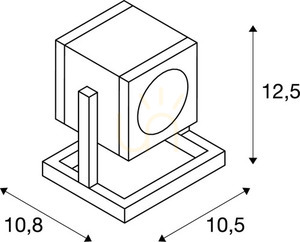 Kültéri postafény SLV Cubix 1 antracit alumínium IP44 25W 132835 small 3