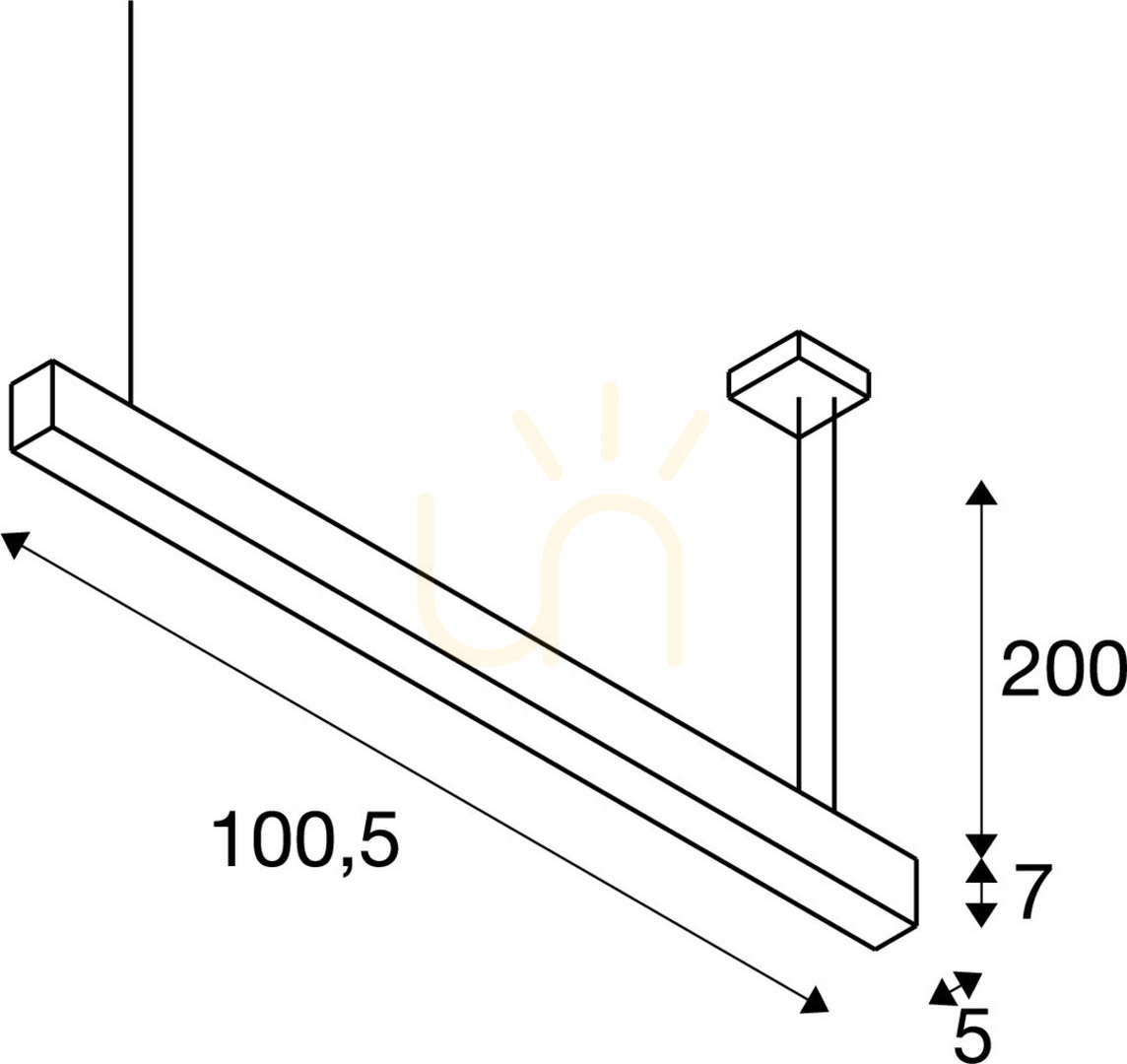 Előadás Függőlámpa SLV GLENOS II fekete LED 43W 3000K 105 cm 1001400 Függőlámpa SLV GLENOS II fekete LED 43W 3000K 105 cm 1001400