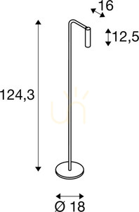Padló lámpa SLV KARPO FL fekete LED 6,2W 3000K 360lm 1001463 6 Padló lámpa SLV KARPO FL fekete LED 6,2W 3000K 360lm 1001463 small 6