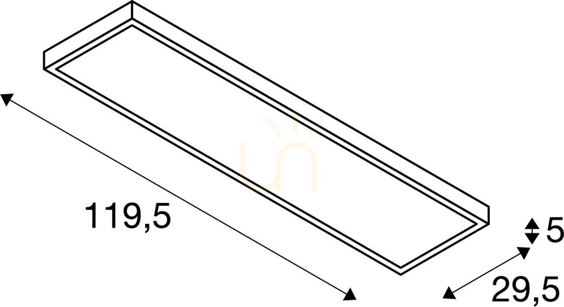 Előnézet Mennyezeti LED panel SLV LED PANEL 1200x300 mm szürke 45W 3000K 1001508 Mennyezeti LED panel SLV LED PANEL 1200x300 mm szürke 45W 3000K 1001508