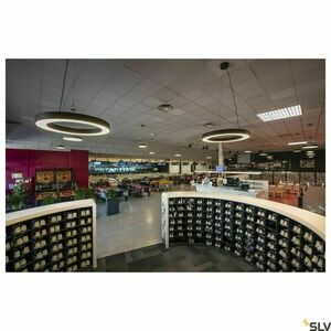 SLV MEDO 60 LED mennyezeti lámpa fekete 38 W 3000 K 60 cm IP20 135120 small 4