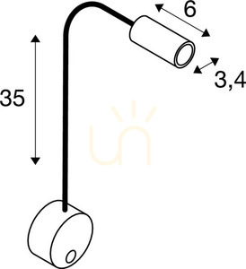 Fali lámpa SLV DIO FLEX PLATE LED fekete 1,9W 2700K 1002430 small 5