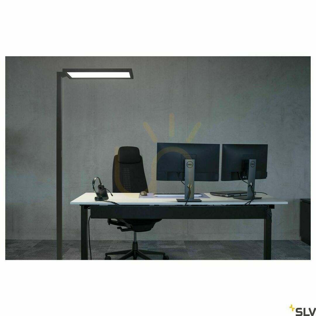 Előadás Padló lámpa SLV WORKLIGHT fekete 79W 4000K 7600lm 1005390 Padló lámpa SLV WORKLIGHT fekete 79W 4000K 7600lm 1005390