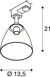 Pálya lámpa SLV PARA CONE GL GU10 fekete 25W 3 fázisú 1006157 small 5