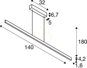 Függőlámpa SLV ONE LINEAR 140 fehér 35W 2700/3000K 1006189 small 3