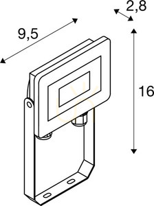 Kültéri fali lámpa SLV FLOODI S antracit 9,3W 3000K IP65 1006191 small 3