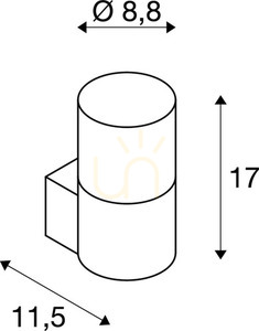 Kerti fali lámpa SLV GRAFIT 1006178 antracit E27 IP44 alumínium small 5
