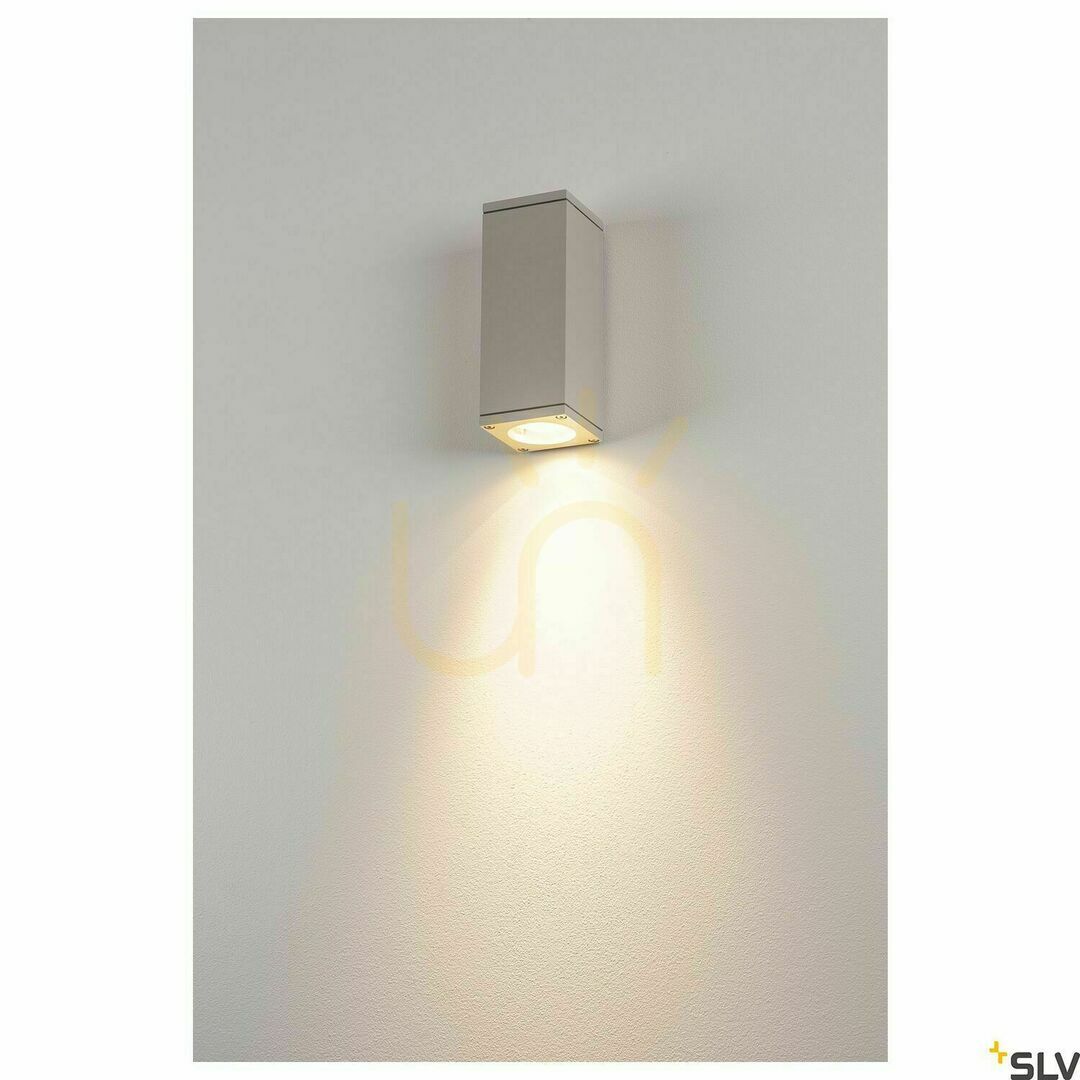 Előnézet Kültéri fali lámpa SLV THEO WALL szürke üveg alumínium IP44 35W 229524 Kültéri fali lámpa SLV THEO WALL szürke üveg alumínium IP44 35W 229524