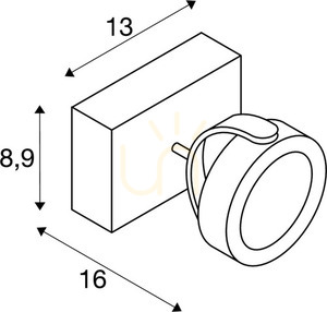 Felületre szerelhető lámpa SLV KALU fekete LED 17W 3000K 1000127 small 2
