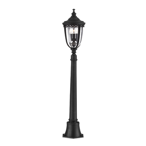 English Bridle 3 Light Medium Pillar - Lantern Fekete Elstead small 0