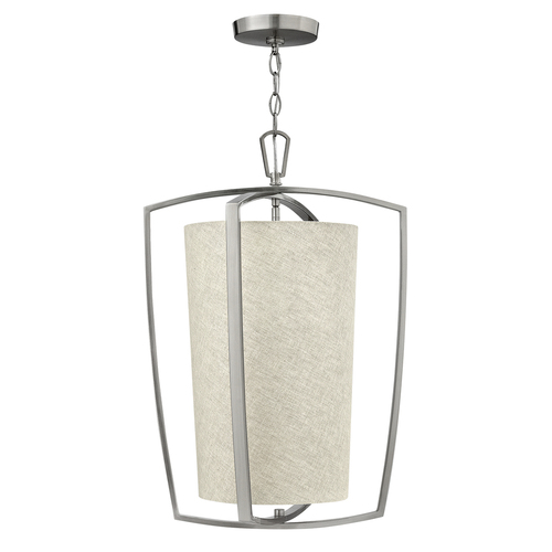 Jelölje be Blakely 3 fényű nagyméretű függő lámpa - Brushed Nickel Elstead