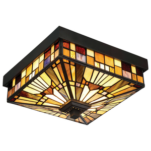Plafond IP44 Inglenook 2 lámpás Tiffany - Elstead small 2