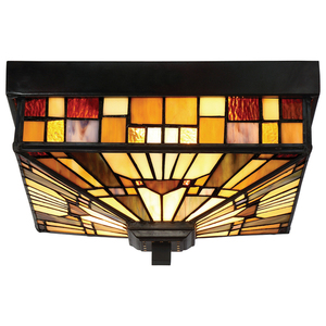 Plafond IP44 Inglenook 2 lámpás Tiffany - Elstead small 3