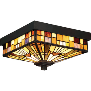 Plafond IP44 Inglenook 2 lámpás Tiffany - Elstead small 0